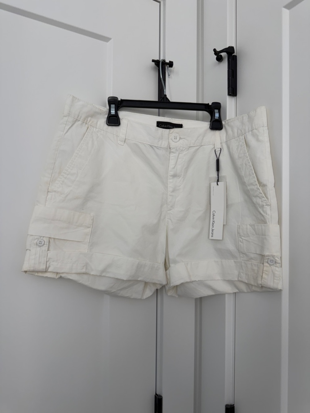 Calvin Klein white Cargo Shorts for Women